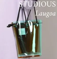 raugoa 巾着 ショルダー トート クリアバッグ ビニールバッグ ブラウン