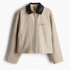 Ｈ&M コーティング襟付きツイルジャケット