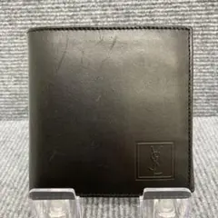 イヴサンローラン　二つ折り財布　ブラック　3626
