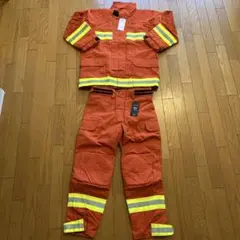 新品/超希少　デサントオレンジ防火服上下セット　消防服 Sサイズ 新品/超希少 デサントオレンジ防火服上下セット 消防服 Sサイズ