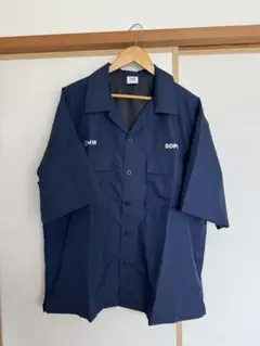 GU×1MW by SOPH. ネイビー 半袖ワークシャツ