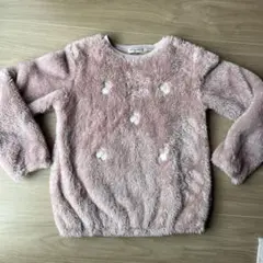 フリース　もこもこトップス　ぬくぬく　ボアトップス 120 130 ピンク