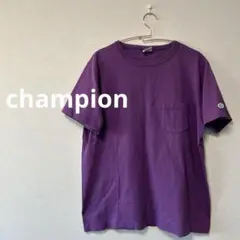 [Champion]チャンピオン　パープル 半袖Tシャツ ポケット付き