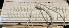 美品 BUFFALO 有線フルキーボード BSKBM01WH マック対応
