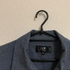 23区Homme 48 チェック シアサッカーシャツ 開襟
