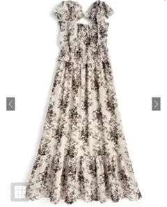 花柄ショルダーリボンキャミソールワンピース