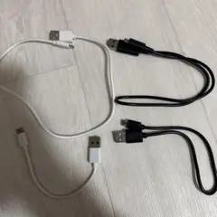 Micro USBケーブル 4本セット 白黒