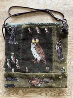 【美品】エバゴス　シェニール織り パイルデザイン　総柄　カゴバッグ　大容量 いちごあみぐるみ付カゴバッグ【受注生産】 | kawaii | axes