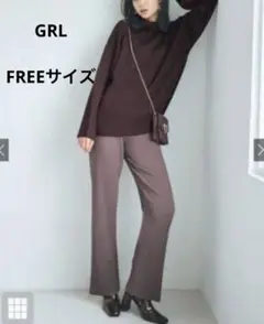 grl グレイル プリーツストレートパンツ[on053]