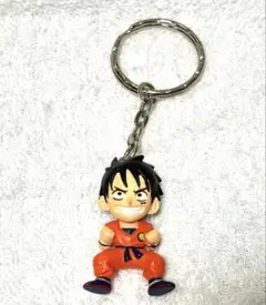 ドラゴンボール　ワンピース　デフォルメツインキーホルダー
