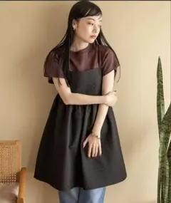 LOWRYSFARM/ローリーズファーム エンボスキャミチュニック ブラック