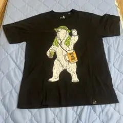 go slow caravan クマ　プリントTシャツ 黒 XL 相当