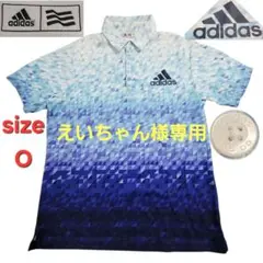 【美品】adidas　アディダス　 幾何学模様　メンズポロシャツ　サイズO