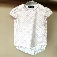 新品Burberry LONDON チェック柄Tシャツ パンツ付き80センチ