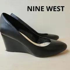 NINE WEST　ウェッジソールパンプス　黒