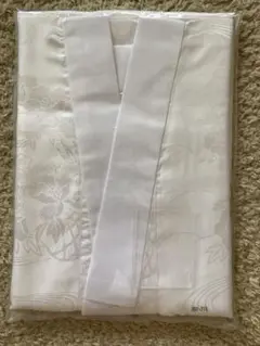 ホワイト 花柄 長襦袢 未使用　　洗える長襦袢