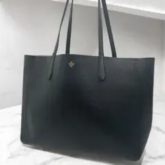TORYBURCHトリーバーチ　シボ革　レザー　A4収納　ロゴ　トートバッグ
