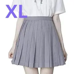 レディーススカート 制服 48CM丈 無地 ハイウエスト 灰色