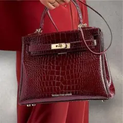 VICTORIA-HYDE LONDON ハンドバッグ ボルドー色