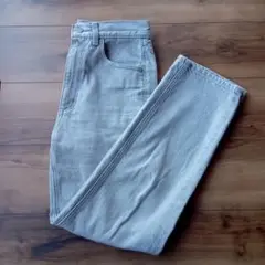 GU ハイウエスト ストレートデニム グレーS