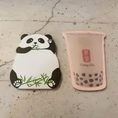 【2点セット】タピオカ パンダ メモ メモ帳