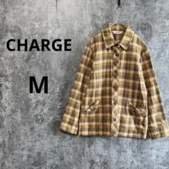a4032【CHARGE】チェック柄シャツジャケット ライトアウター 秋 M