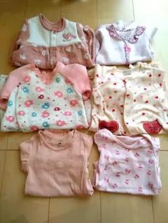 ベビー服セット ピンク系 50〜70cm