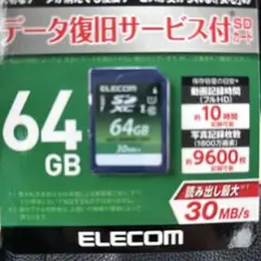 ELECOM 64GB SDXC UHS-I データ復旧サービス付