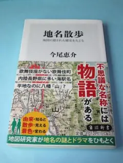 値下げ　今尾恵介　地名散歩地図に隠された歴史をたどる　角川新書2023年初版