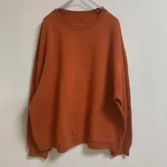 Fruits of the loom スウェット　無印　オレンジ　2XL