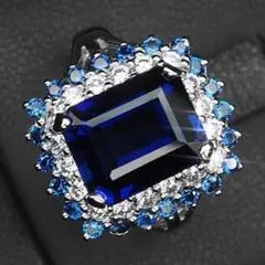 カシミールブルー★サファイア★6.10ct★15号★シルバー925リング★タイ産
