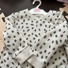 グレー ドット柄 トレーナー 90cm