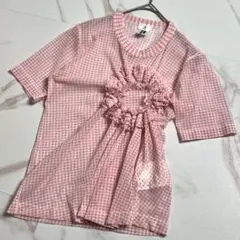 極美品 ノワールケイニノミヤ ブラウス 半袖シャツ 花柄 チェック ピンク系 2025年最新】ノワールケイニノミヤ レディース 半袖 シャツ