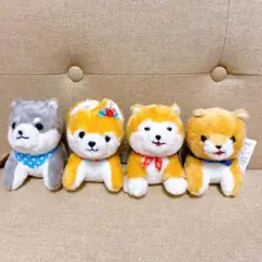豆しば三兄弟　おすわり　犬　ぬいぐるみ　4種セット