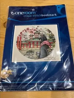 oneroom クロスステッチブックマーク 「女の子と桜」