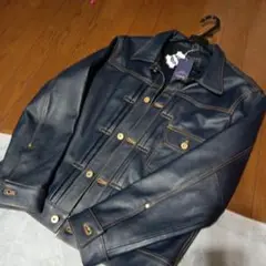 Gabriel 牛革 カウレザー ライダース ジャケット ブルー XL相当 Gabriel 牛革 カウレザー ライダース ジャケット ブルー XL相当