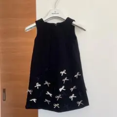 TOCCA ブラック ノースリーブ ワンピース 100