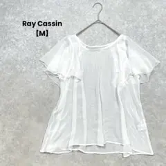 a2249＊Ray Cassin シアー半袖ブラウス【M】薄手　フリル　可愛い