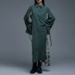 Ellno de Mavie シャーリングサイドガラワンピース