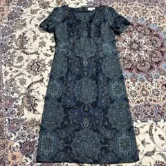 ♡SCAPA スキャパ ペイズリー柄 半袖 ワンピース シルク サイズ40♡