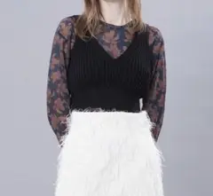 美品♡FUMIE＝TANAKA フミエタナカ　ニットリボンビスチェ　黒