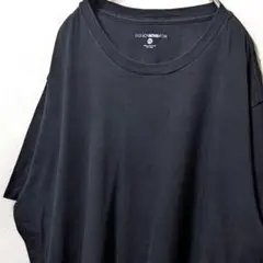 ファッションノバ 無地 Tシャツ ブラック 黒 2XL 古着