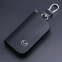 マツダ MAZDAキーケース レザー 革 キーカバー 高級 黒 オシャレ1