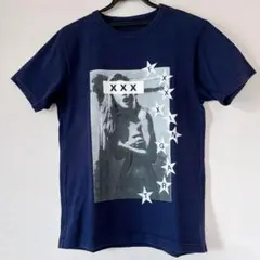 GOD SELECTION XXX Tシャツ　プリント　ネイビー　M