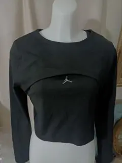 Jordan アシンメトリック クロップトップ 黒xxl