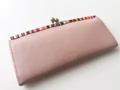 ポールスミス レディース がま口 長財布 ピンク