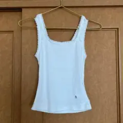 THE BARNNET ダリアレースリブタンクトップ　アイボリー
