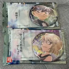 名探偵コナン　彩光キラキラカンバッジ　灰原哀　江戸川コナン　缶バッジ