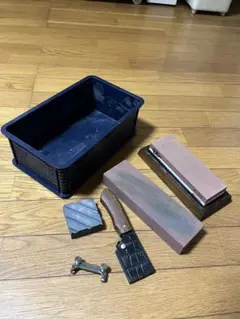 36mm革包丁&砥石&研ぎガイドセット