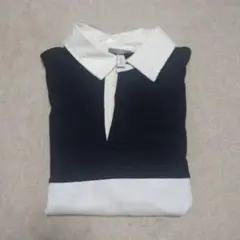 ラガーシャツ　長袖　ポロシャツ　バイカラー　H&M　古着